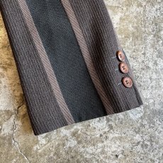 画像6: ALL OVER MULCH STRIPE PATTERN DESIGN TAYLOR JACKET / Ladies M(S) (6)