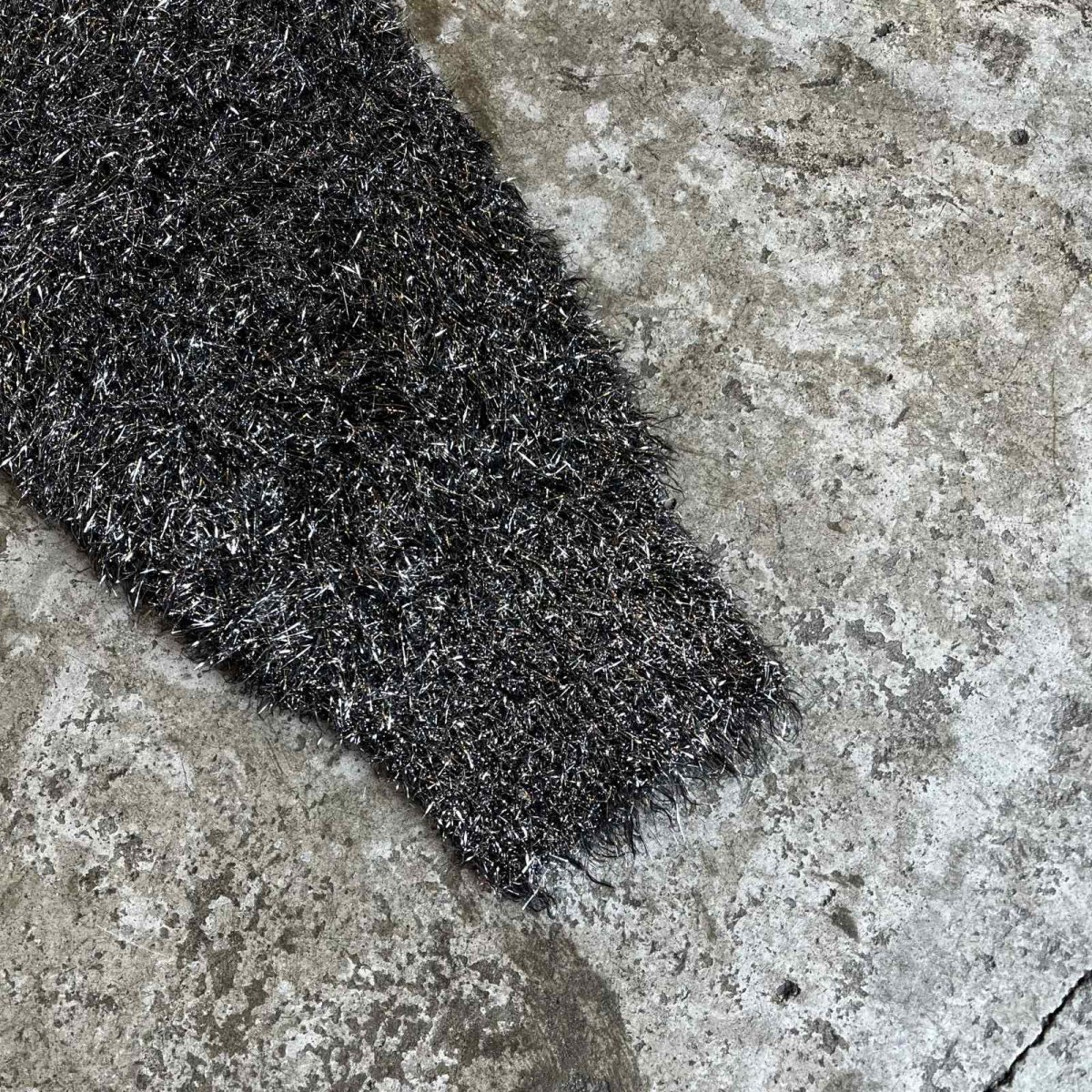 画像6: SILVER GLITTER SHAGGY DESIGN KNIT L/S TOPS / Ladies L (6)