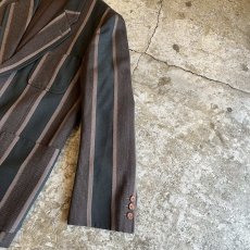 画像7: ALL OVER MULCH STRIPE PATTERN DESIGN TAYLOR JACKET / Ladies M(S) (7)