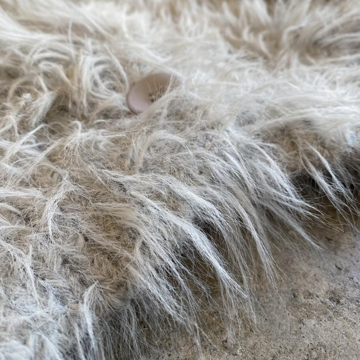 画像9: SHAGGY FAUX FUR SHORT DESIGN KNIT CARDIGAN / Ladies M (9)