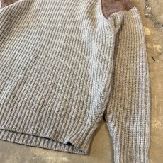 画像6: 【CAHPS RALPH LAUREN】SUEDE PATCHED WOOL KNIT SWEATER / Mens M (6)