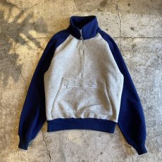 画像1: OLD FREECE HALF ZIP UP RAGLAN DESIGN L/S TOPS / Ladies L / MADE IN USA (1)