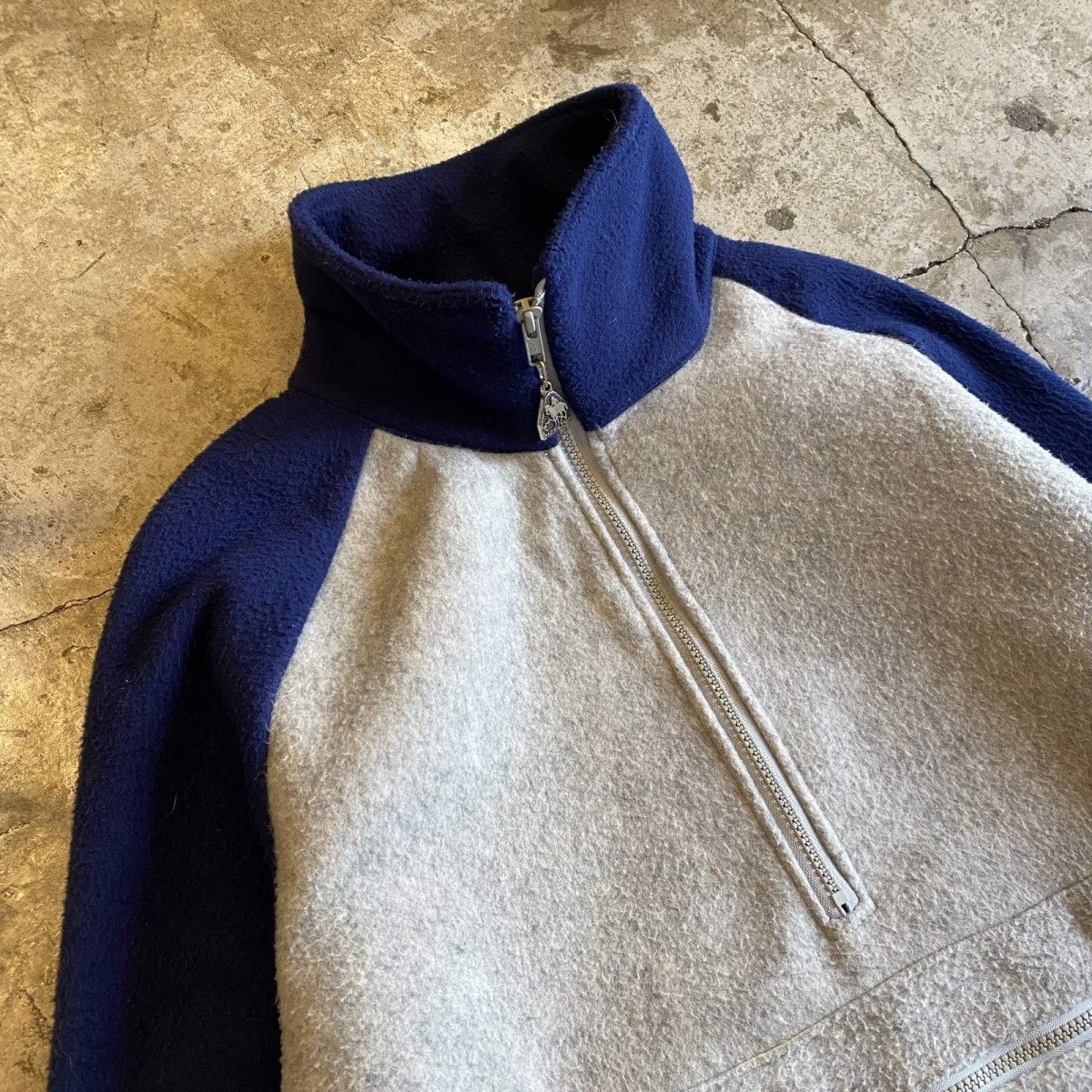 画像3: OLD FREECE HALF ZIP UP RAGLAN DESIGN L/S TOPS / Ladies L / MADE IN USA (3)