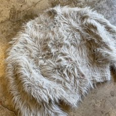 画像3: SHAGGY FAUX FUR SHORT DESIGN KNIT CARDIGAN / Ladies M (3)