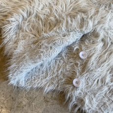画像5: SHAGGY FAUX FUR SHORT DESIGN KNIT CARDIGAN / Ladies M (5)
