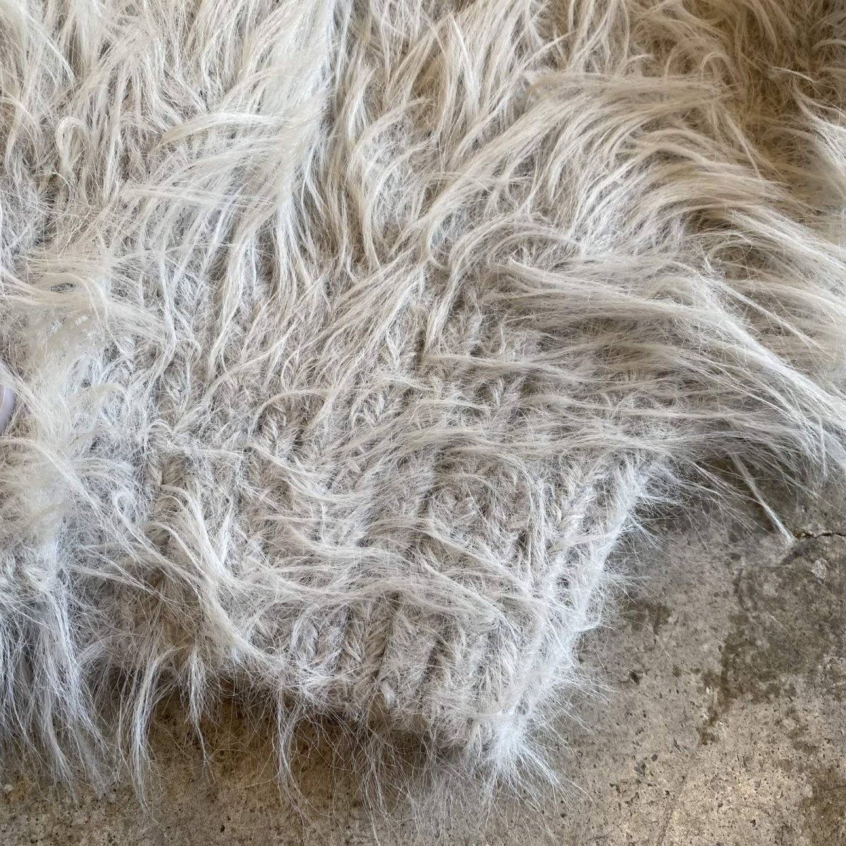 画像7: SHAGGY FAUX FUR SHORT DESIGN KNIT CARDIGAN / Ladies M (7)