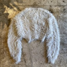 画像2: SHAGGY FAUX FUR SHORT DESIGN KNIT CARDIGAN / Ladies M (2)
