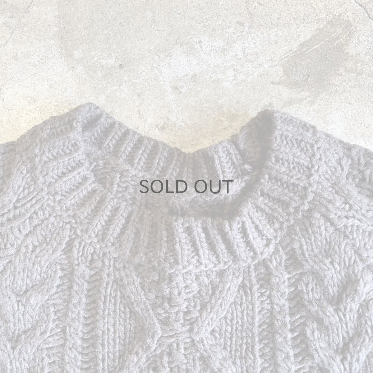 画像8: SLEEVE FRINGE BACK SUEDE RIBBON LACE UP DESIGN ALAN KNIT SWEATER / Ladies L (8)