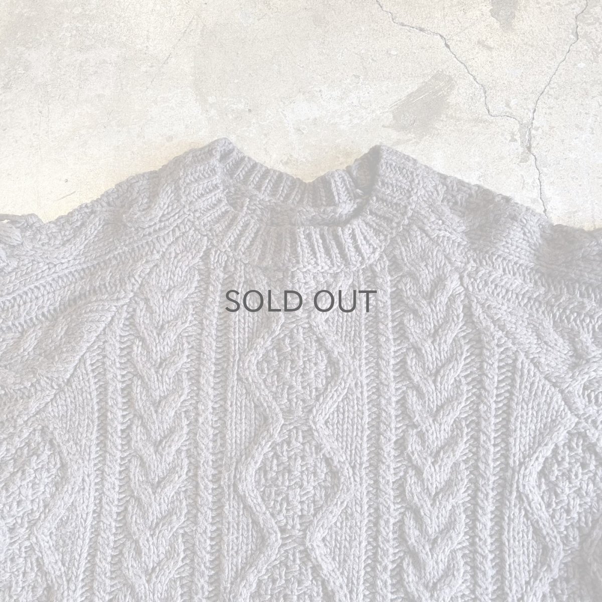 画像7: SLEEVE FRINGE BACK SUEDE RIBBON LACE UP DESIGN ALAN KNIT SWEATER / Ladies L (7)