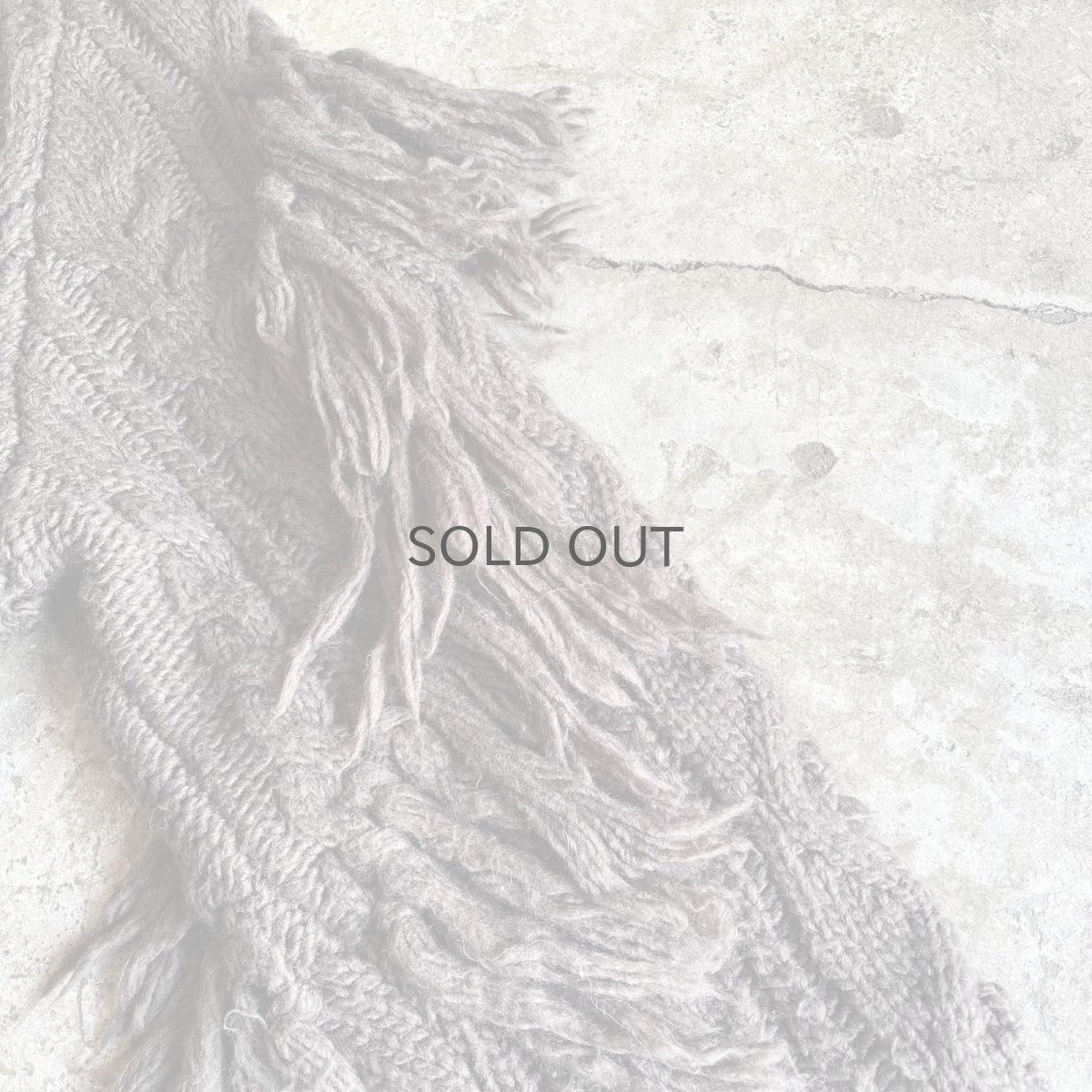 画像10: SLEEVE FRINGE BACK SUEDE RIBBON LACE UP DESIGN ALAN KNIT SWEATER / Ladies L (10)