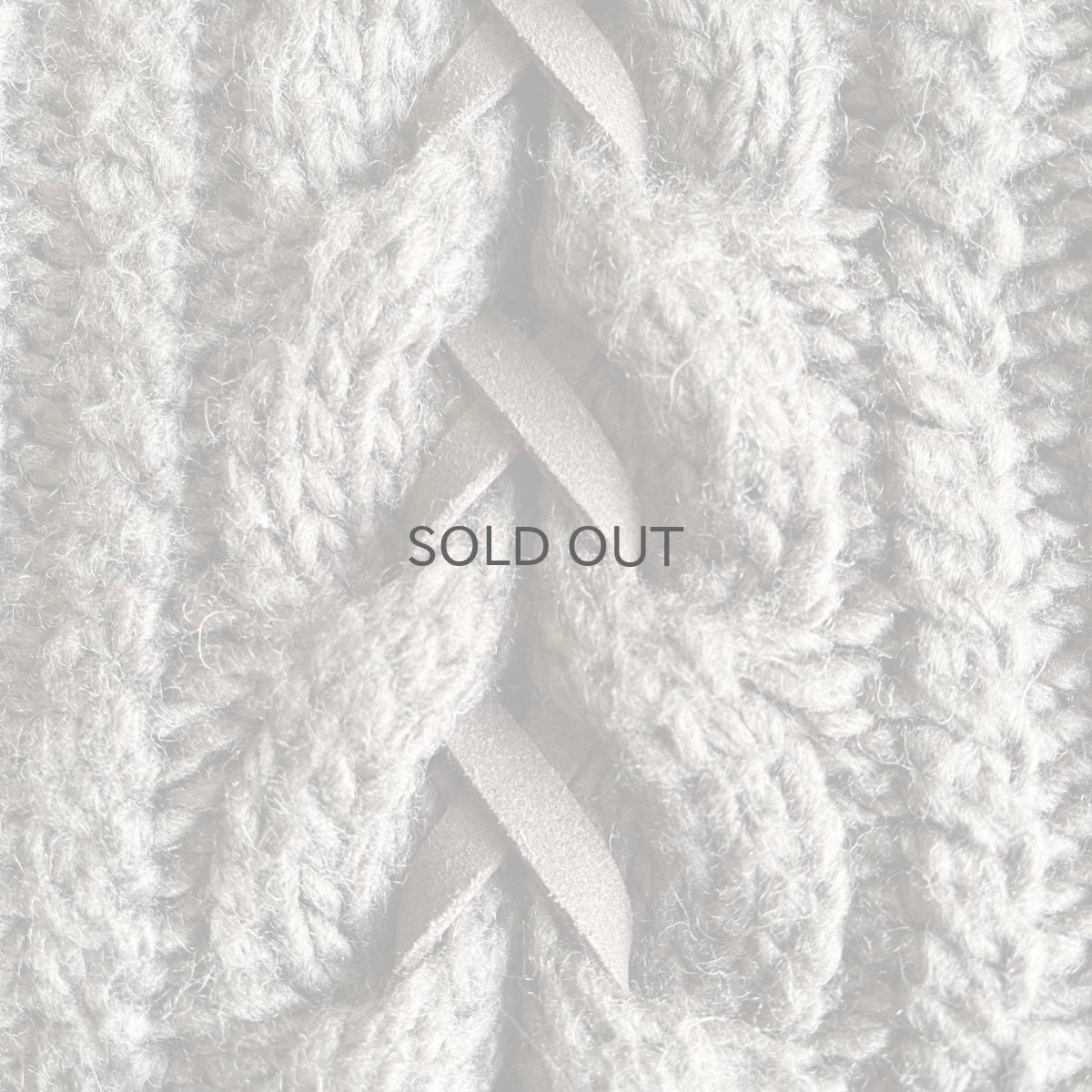 画像11: SLEEVE FRINGE BACK SUEDE RIBBON LACE UP DESIGN ALAN KNIT SWEATER / Ladies L (11)