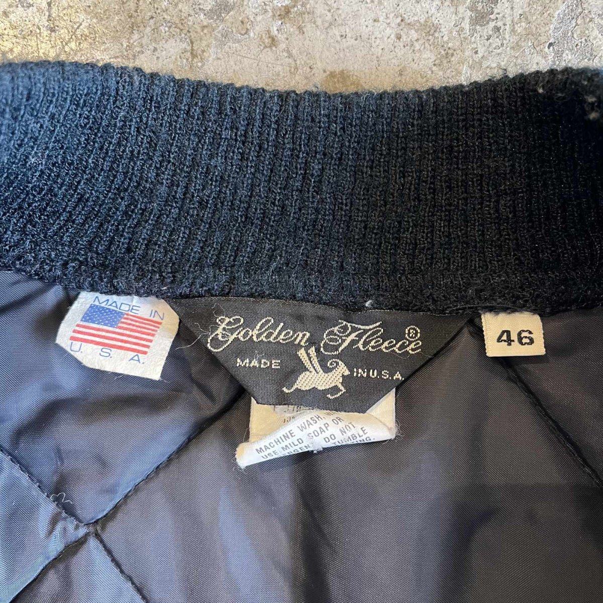 画像13: OLD NAVY COLOR BIG POCKET QUILTING DESIGN ZIP UP JACKET / Ladies L(46) / MADE IN USA (13)