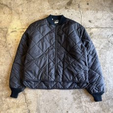 画像1: OLD NAVY COLOR BIG POCKET QUILTING DESIGN ZIP UP JACKET / Ladies L(46) / MADE IN USA (1)