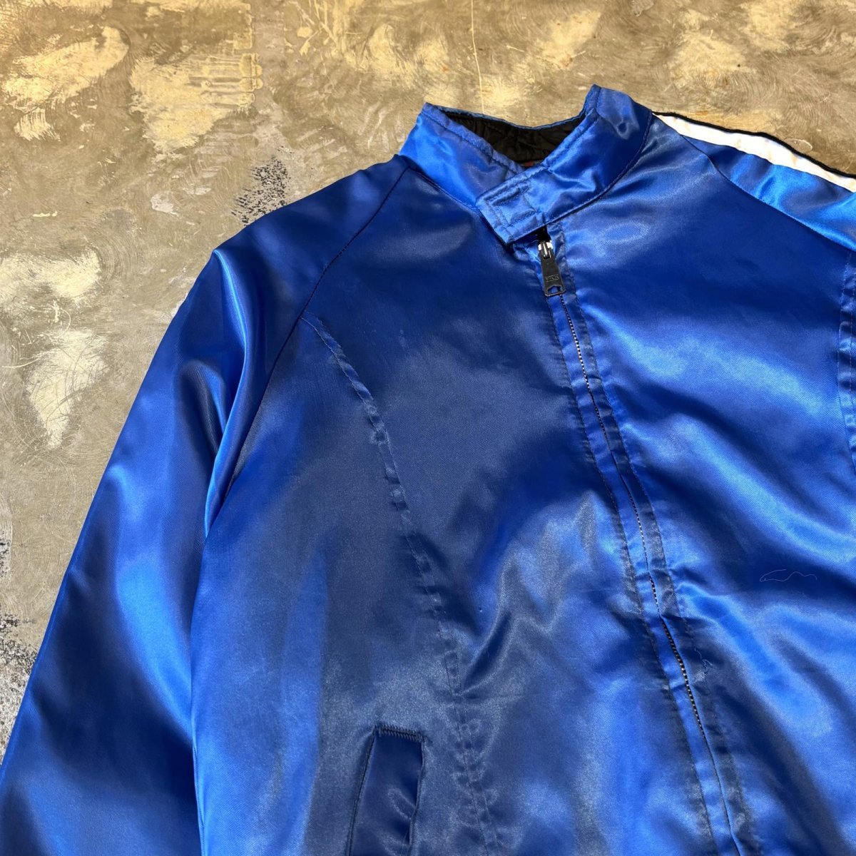 画像3: 80's SHOULDER EMBROIDERY ZIP UP NYLON JACKET / Mens S(L) (3)