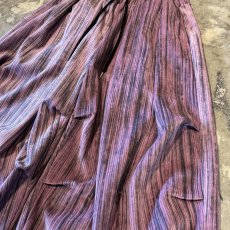 画像4: GRADATION COLOR KNEE TUCK WIDE SILHOUETTE PANTS / ~W37 (4)