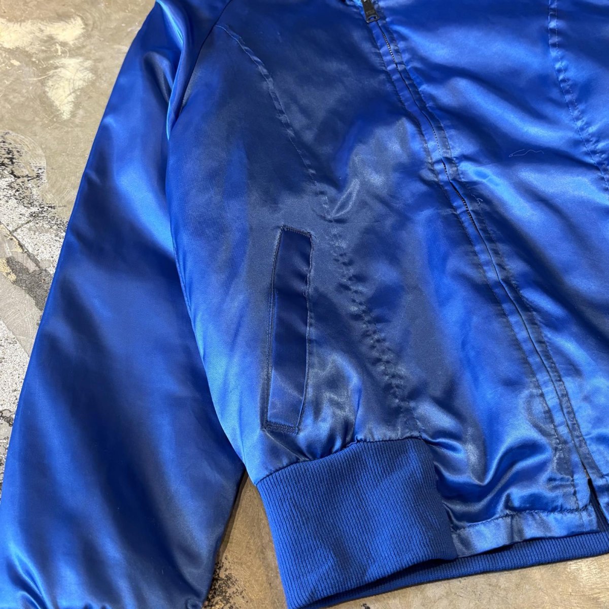 画像5: 80's SHOULDER EMBROIDERY ZIP UP NYLON JACKET / Mens S(L) (5)