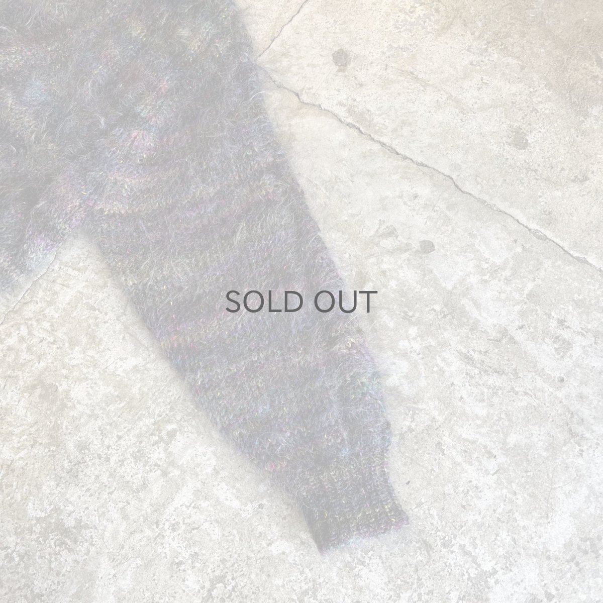 画像6: MIX COLOR MULCH BORDER PATTERN DESIGN MOHAIR KNIT CARDIGAN / Ladies M (6)