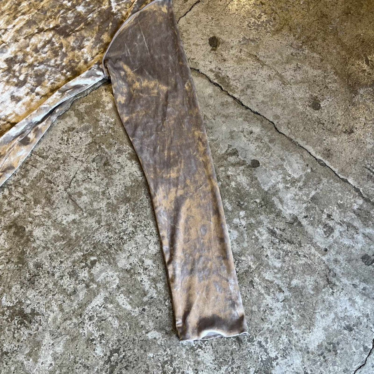 画像7: METALLIC COLOR PIPING DESIGN VELVET HALF NECK L/S TOPS / Ladies M(FREE) (7)