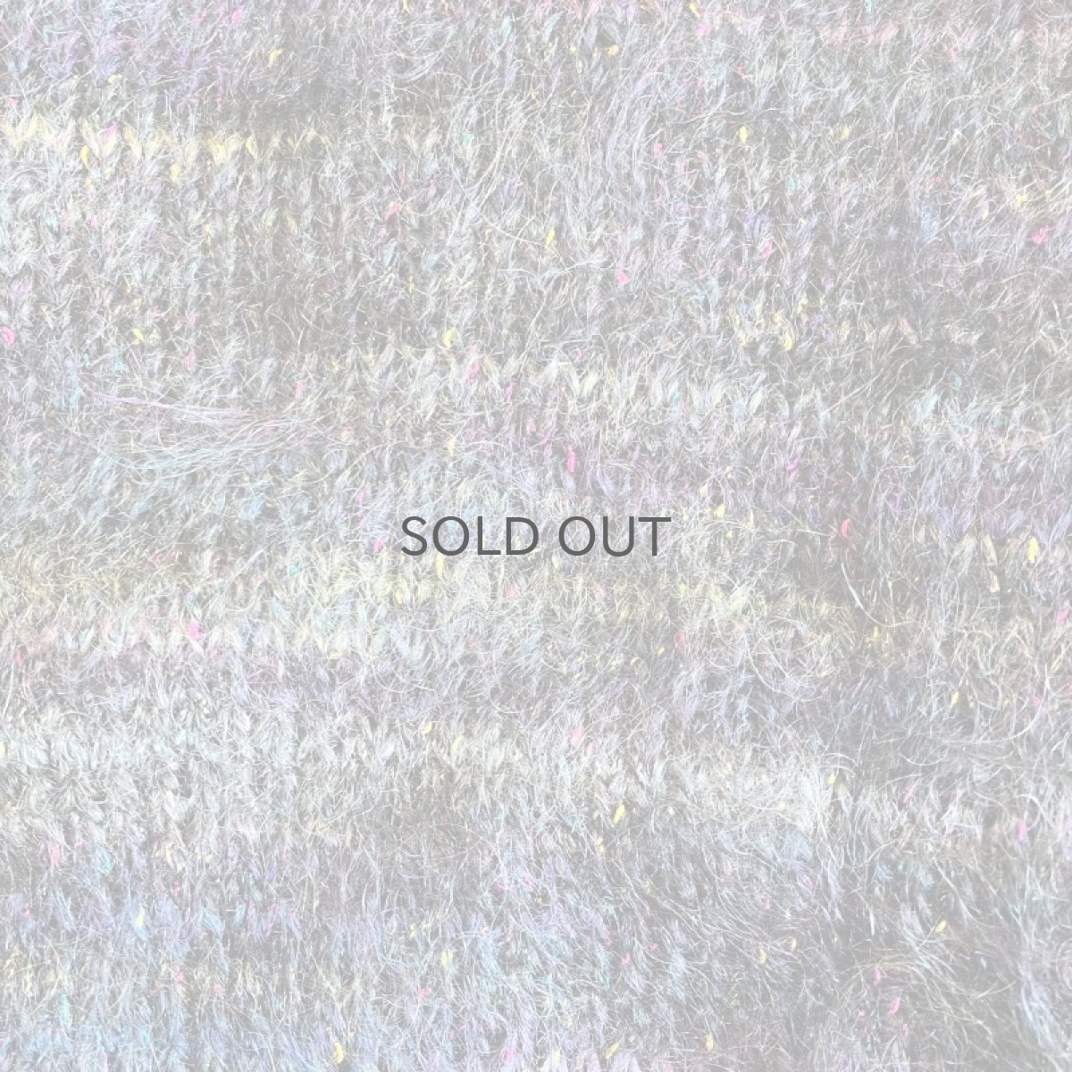 画像10: MIX COLOR MULCH BORDER PATTERN DESIGN MOHAIR KNIT CARDIGAN / Ladies M (10)