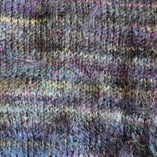 画像10: MIX COLOR MULCH BORDER PATTERN DESIGN MOHAIR KNIT CARDIGAN / Ladies M (10)