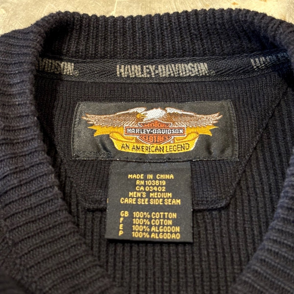 画像11: "HARLEY-DAVIDSON" SLEEVE DESIGN KNIT SWEATER / Mens M (11)