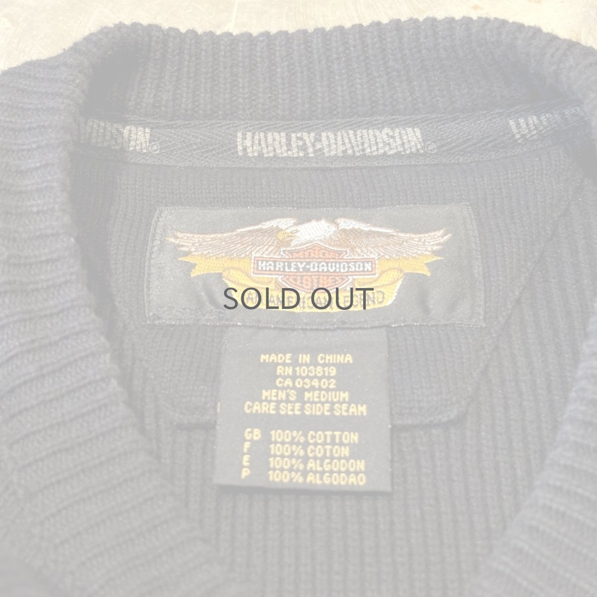 画像11: "HARLEY-DAVIDSON" SLEEVE DESIGN KNIT SWEATER / Mens M (11)