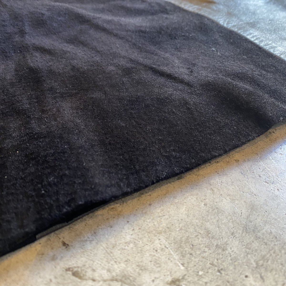 画像9: BLOCK CHECK LEATHER BLACK COLOR SKIRT / W28 (9)