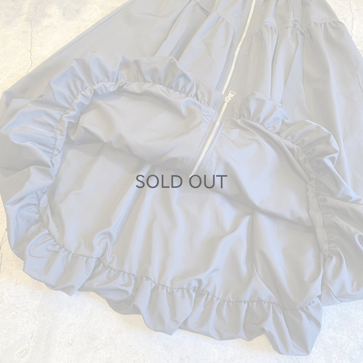 画像9: FRONT ZIP 2BELT DESIGN BALLOON LONG SKIRT / W25~W34 (9)