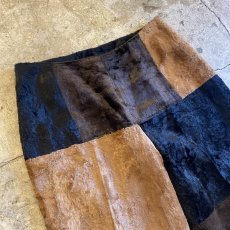 画像3: BLOCK COLOR DESIGN VELVET FLARE PANTS / W26 (3)