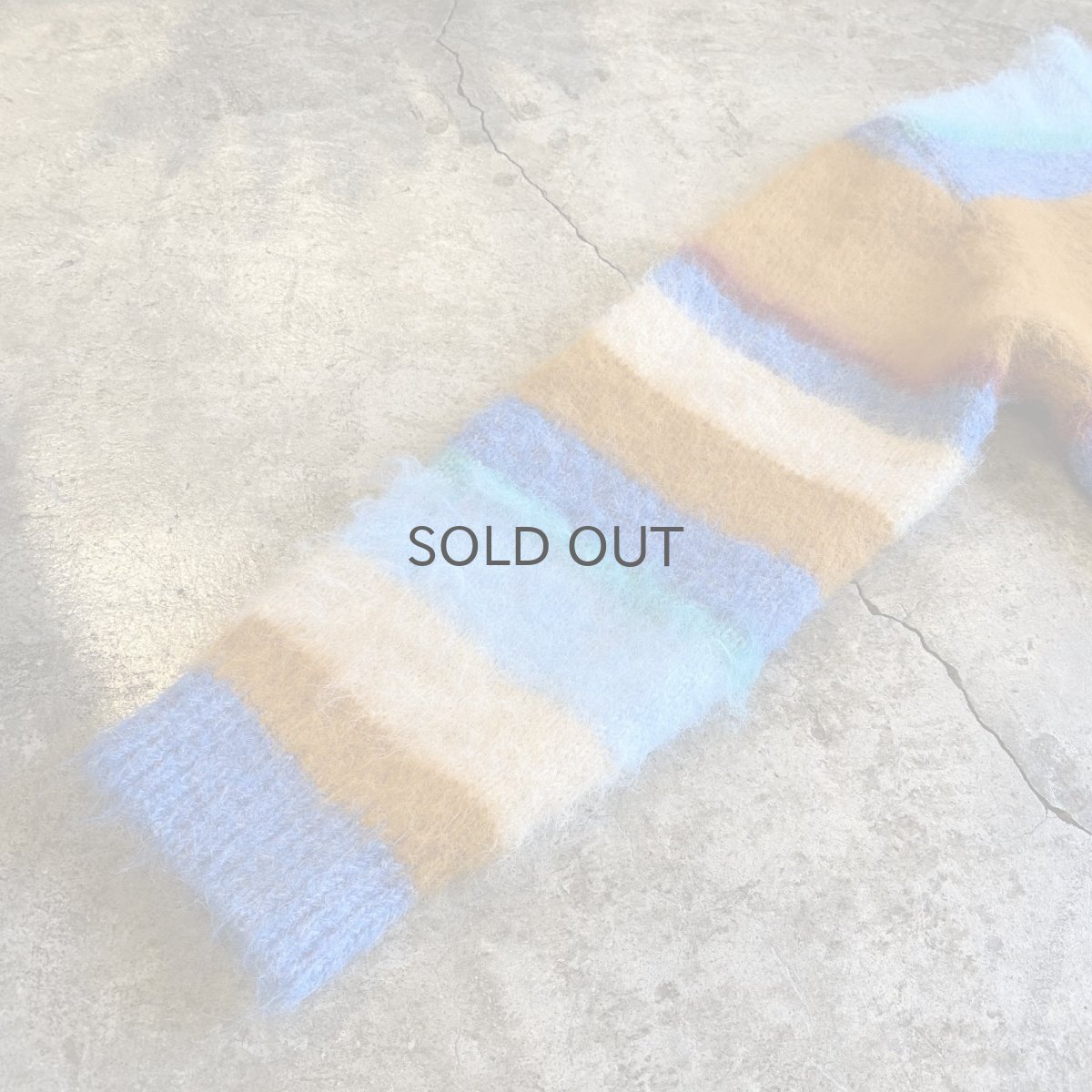 画像6: MULTI BORDER COLOR DESIGN KNIT SWEATER / Ladies L (6)