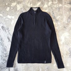 画像1: "NAUTICA JEANS" HALF ZIP COTTON KNIT SWEATER / Mens L (1)
