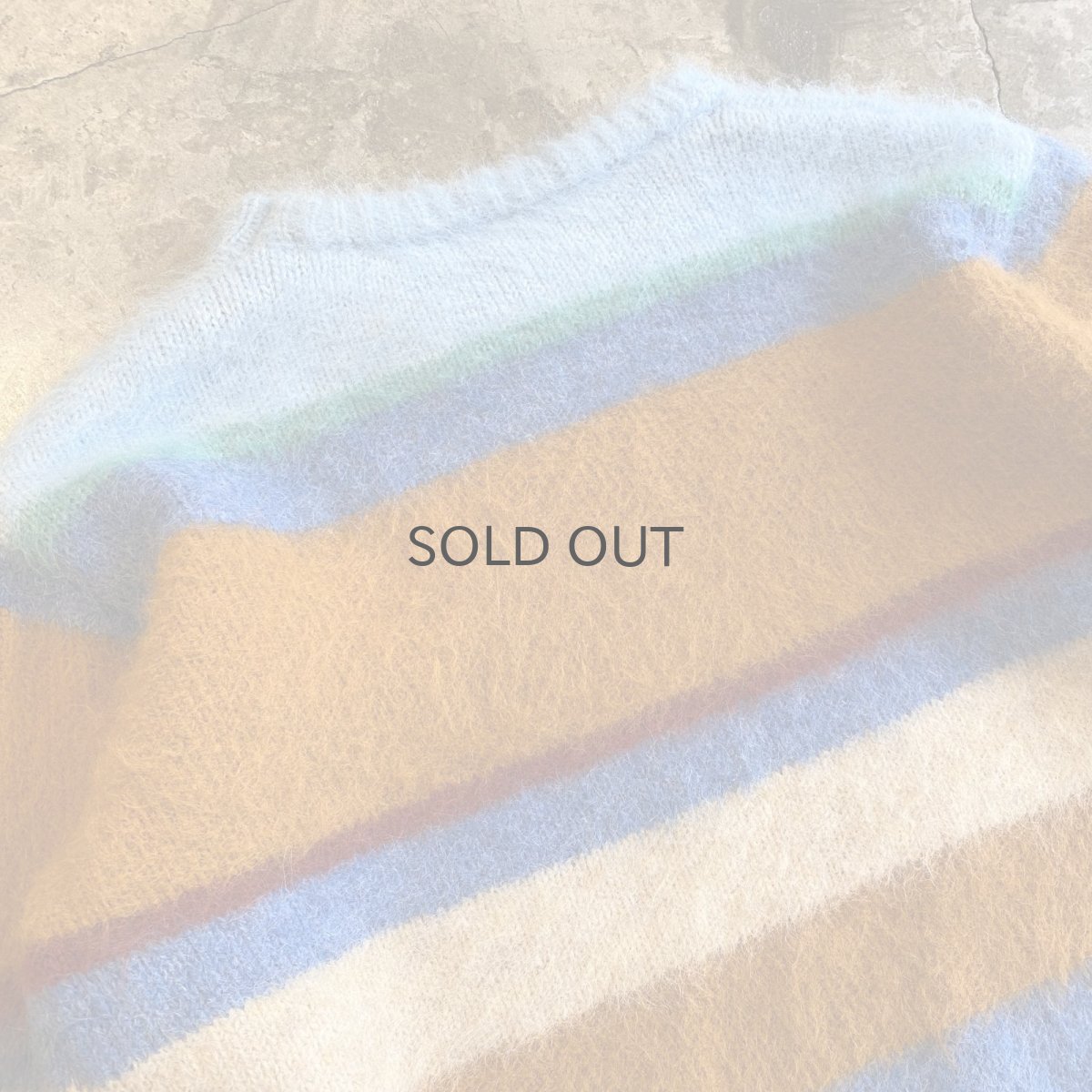 画像9: MULTI BORDER COLOR DESIGN KNIT SWEATER / Ladies L (9)