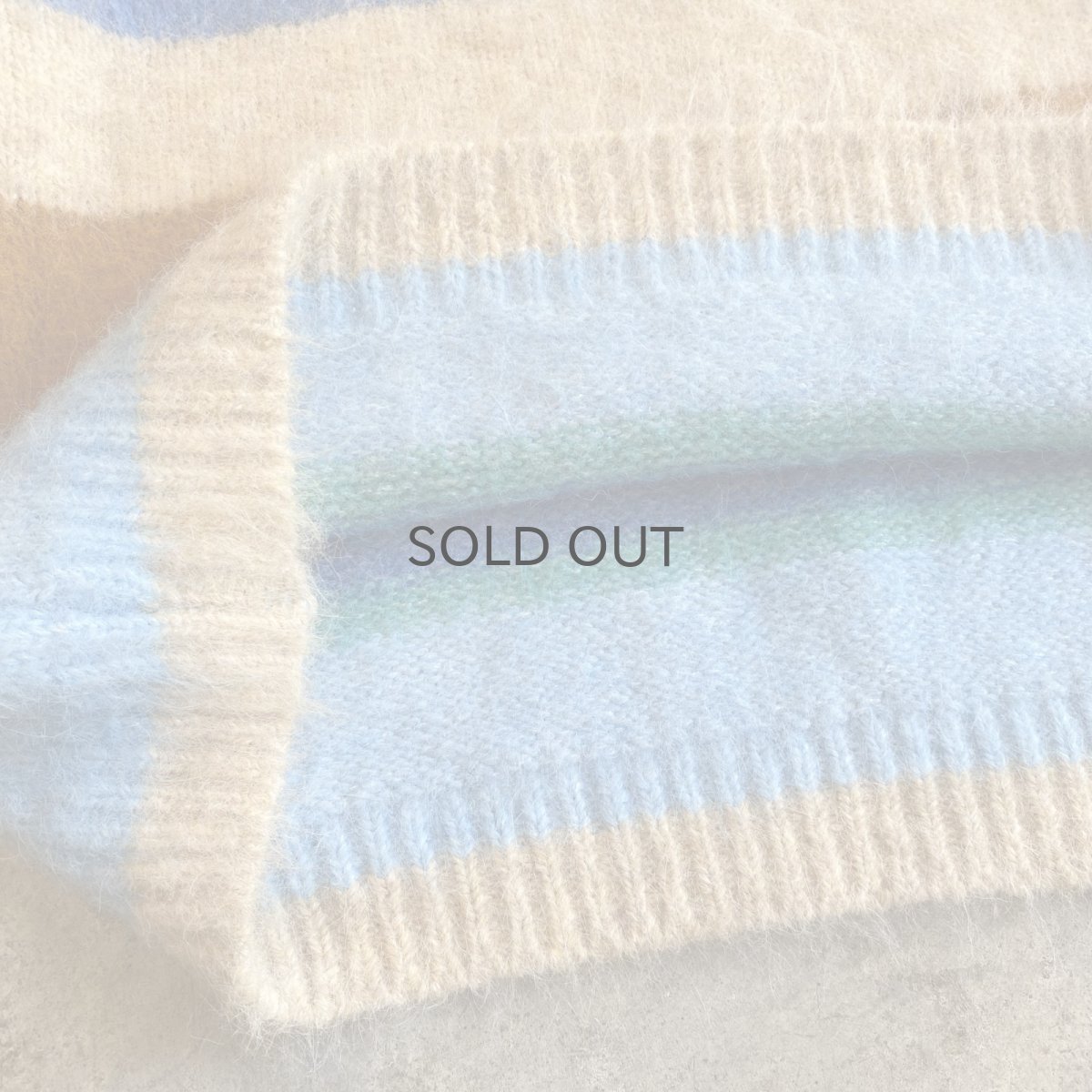 画像5: MULTI BORDER COLOR DESIGN KNIT SWEATER / Ladies L (5)