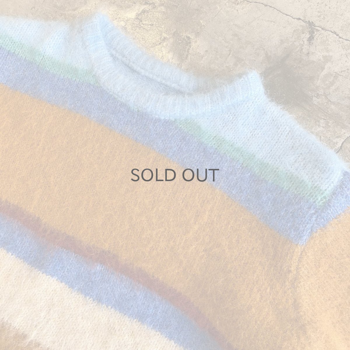 画像7: MULTI BORDER COLOR DESIGN KNIT SWEATER / Ladies L (7)