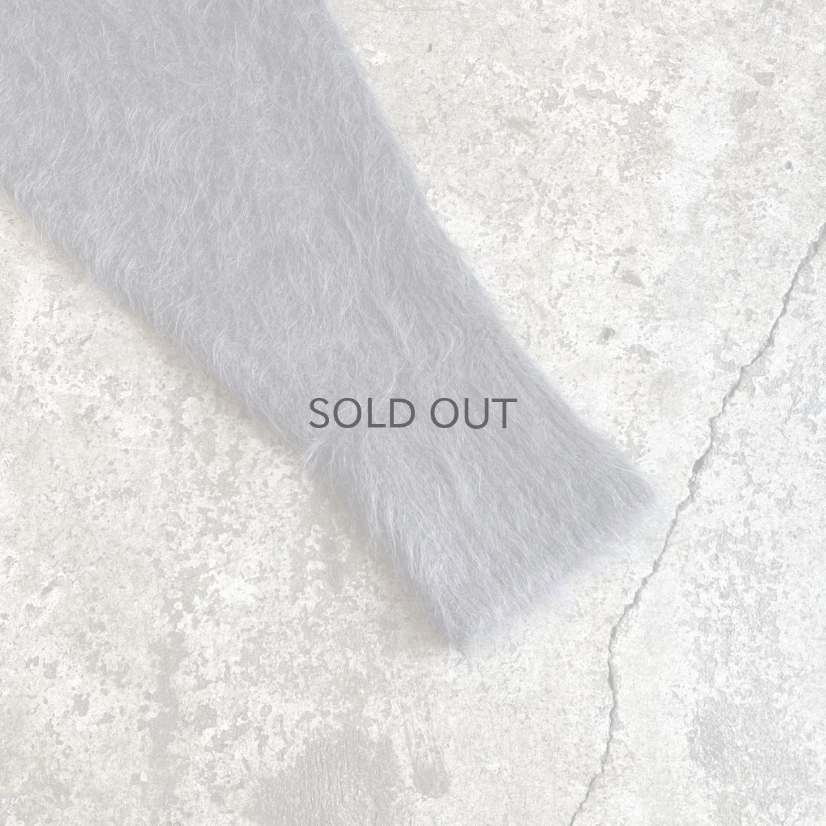 画像6: GRAY COLOR DESIGN SLEEVE MOHAIR KNIT SWEATER / Ladies L (6)