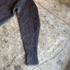 画像7: GRAY COLOR DESIGN SLEEVE MOHAIR KNIT SWEATER / Ladies L (7)