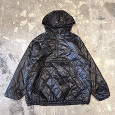 画像1: 【WONDERGROUND】NYLON QUILTING ANORAK PARKA / BLACK / OS (1)