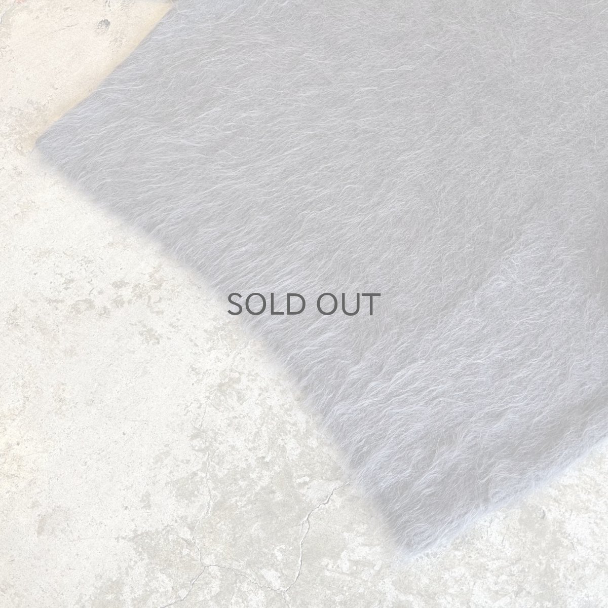 画像4: GRAY COLOR DESIGN SLEEVE MOHAIR KNIT SWEATER / Ladies L (4)