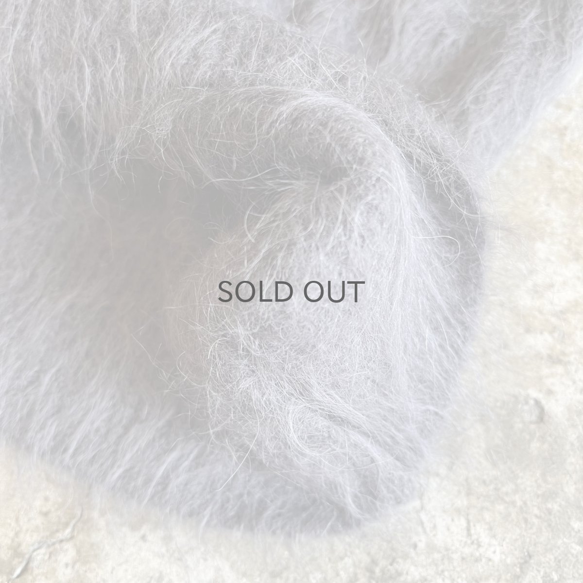 画像5: GRAY COLOR DESIGN SLEEVE MOHAIR KNIT SWEATER / Ladies L (5)