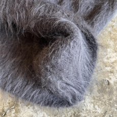 画像5: GRAY COLOR DESIGN SLEEVE MOHAIR KNIT SWEATER / Ladies L (5)