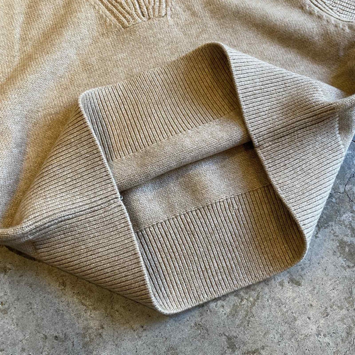 画像8: HALF ZIP POINT RIB DESIGN KNIT SWEATER / Ladies M (8)