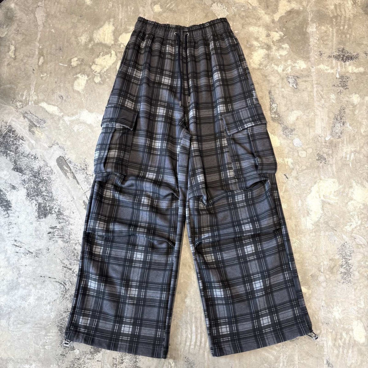 画像1: 【WONDERGROUND】ALL OVER CHECK PATTERN CARGO PANTS / OS (1)