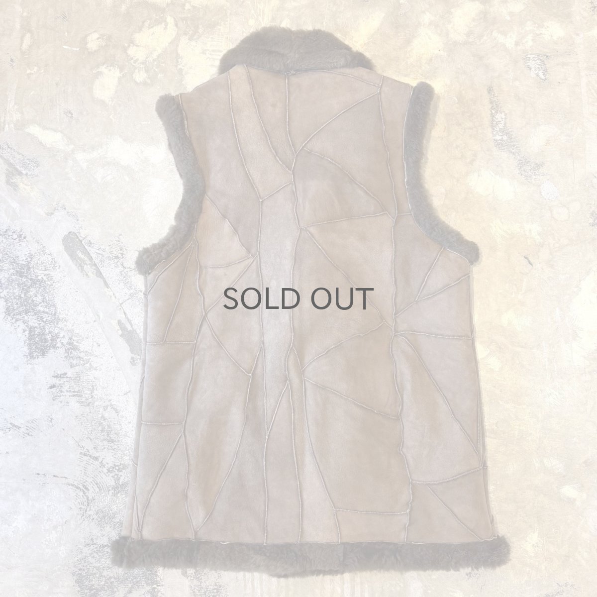 画像2: BROWN COLOR SUEDE LEATHER×BOA SWITCHED VEST / Mens XL (2)