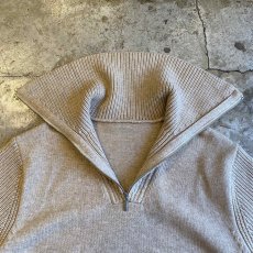 画像6: HALF ZIP POINT RIB DESIGN KNIT SWEATER / Ladies M (6)