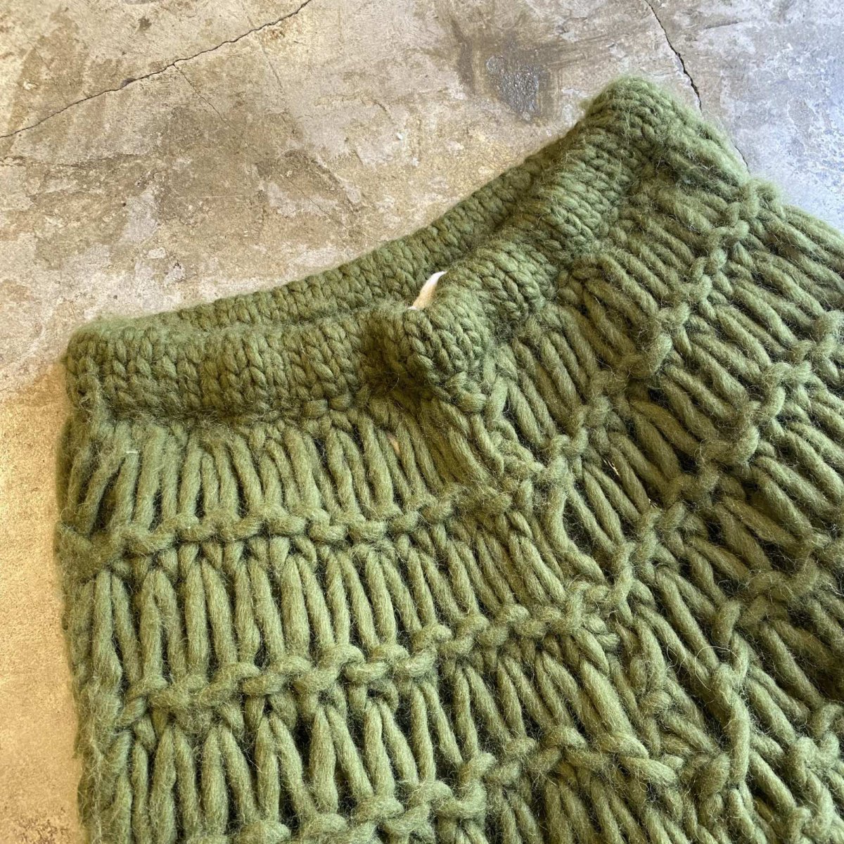 画像3: HAND KNIT CROCHET DESIGN LAYERED PANTS / FREE~W37 / MADE IN ITALY (3)