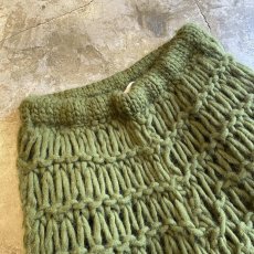 画像3: HAND KNIT CROCHET DESIGN LAYERED PANTS / FREE~W37 / MADE IN ITALY (3)