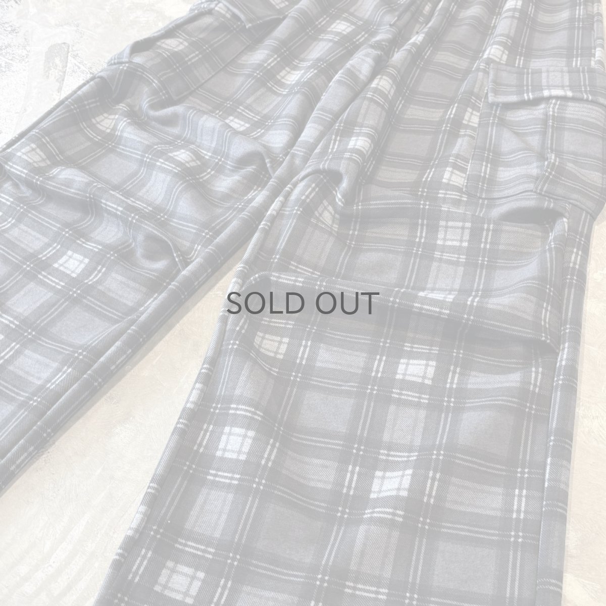 画像6: 【WONDERGROUND】ALL OVER CHECK PATTERN CARGO PANTS / OS (6)