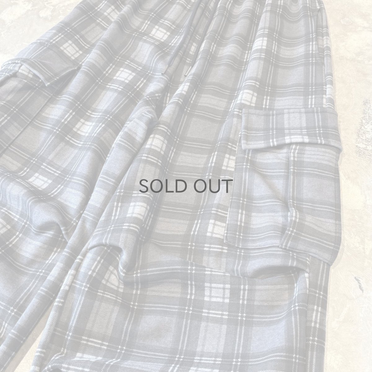 画像4: 【WONDERGROUND】ALL OVER CHECK PATTERN CARGO PANTS / OS (4)