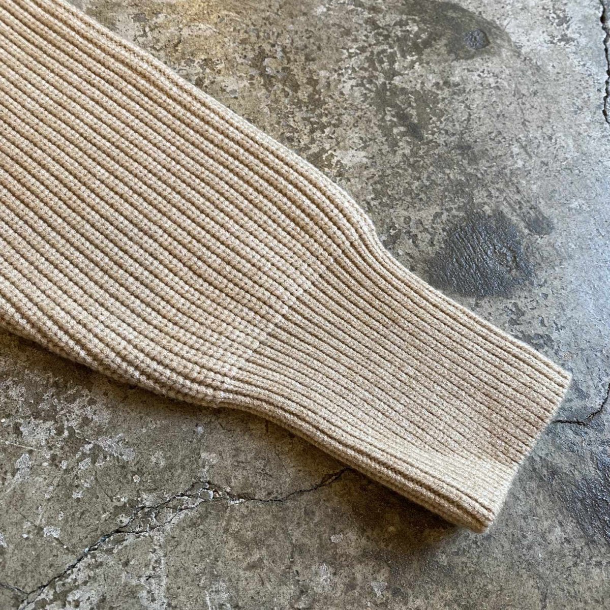 画像5: HALF ZIP POINT RIB DESIGN KNIT SWEATER / Ladies M (5)