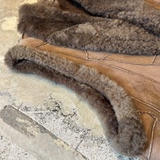 画像7: BROWN COLOR SUEDE LEATHER×BOA SWITCHED VEST / Mens XL (7)